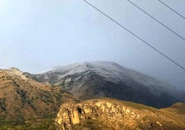 Nieve en la Maroma, vista desde Canillas de Aceituno.