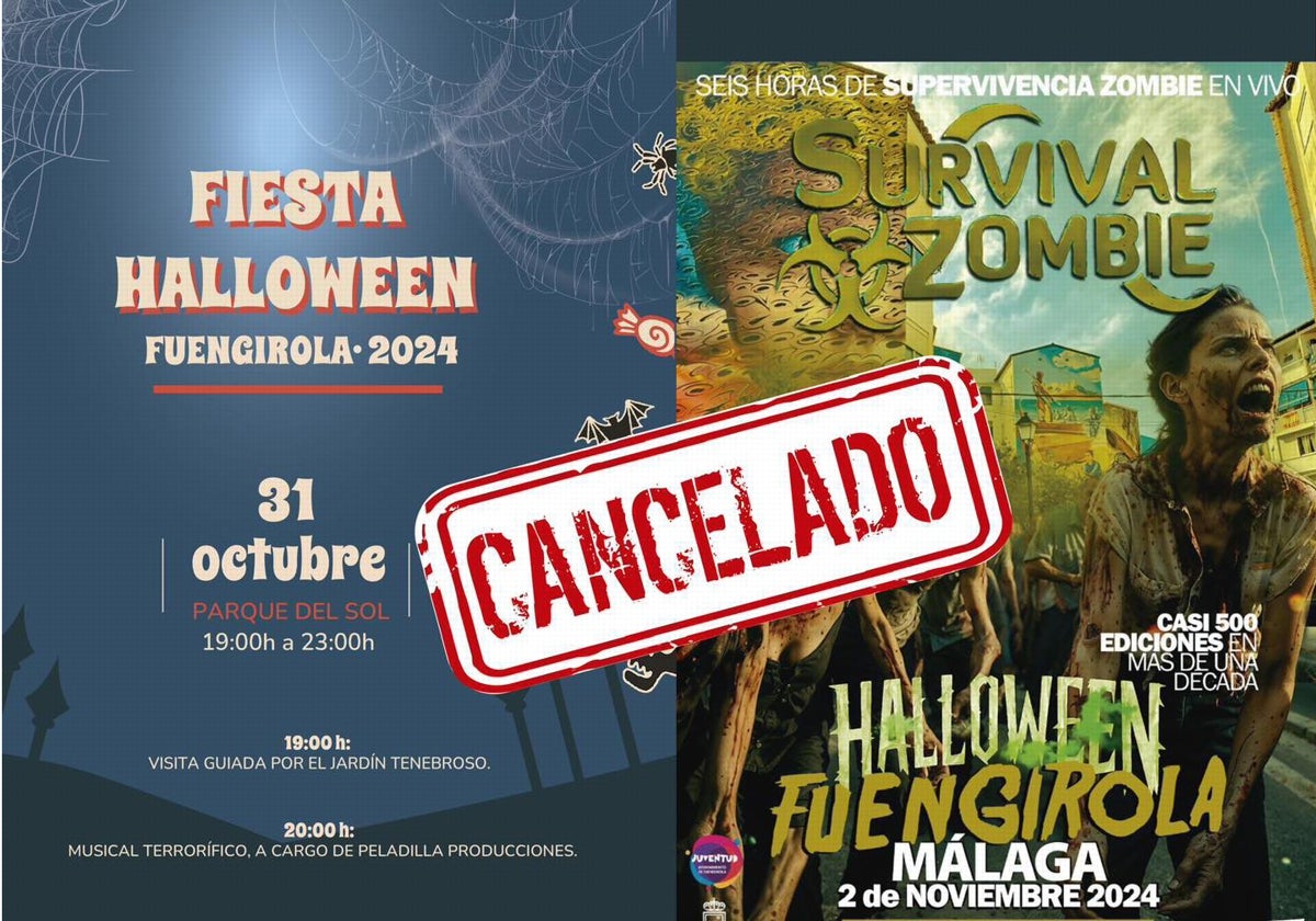 Anuncio de la suspensión de los eventos.