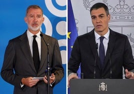 El Rey Felipe y Pedro Sánchez.