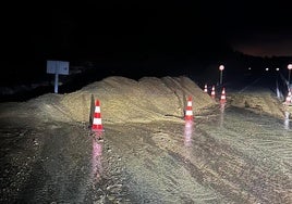 Los accesos a Tolox se han visto afectados por la lluvia.