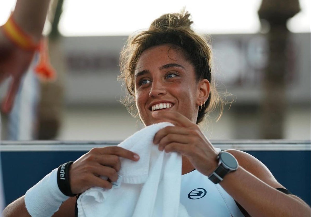 Bea González, sonriente durante uno de sus partidos del Mundial.