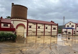 Uno de los edificios de Álora afectado por la Dana.