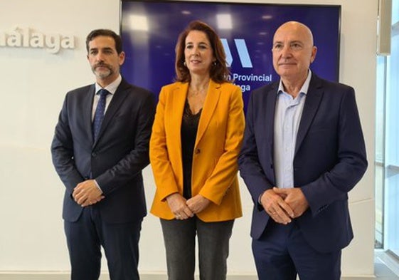 Miguel Gil, Antonia Ledesma y Antonio López Nieto, esta mañana