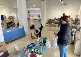 Recogida de donaciones en el Museo de la Ciudad de Fuengirola.