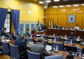 Comisión de Fomento celebrada este martes en el Parlamento.