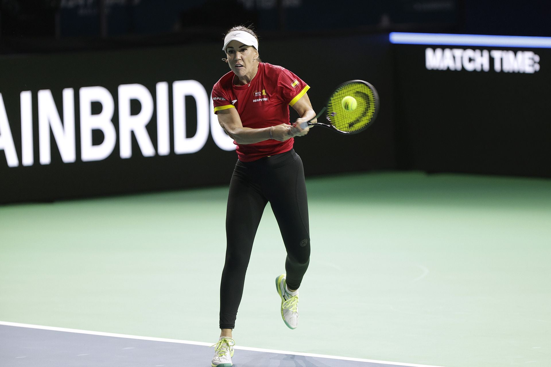 Las fotos de cómo queda la pista de tenis y el montaje para la Billie Jean King en Málaga