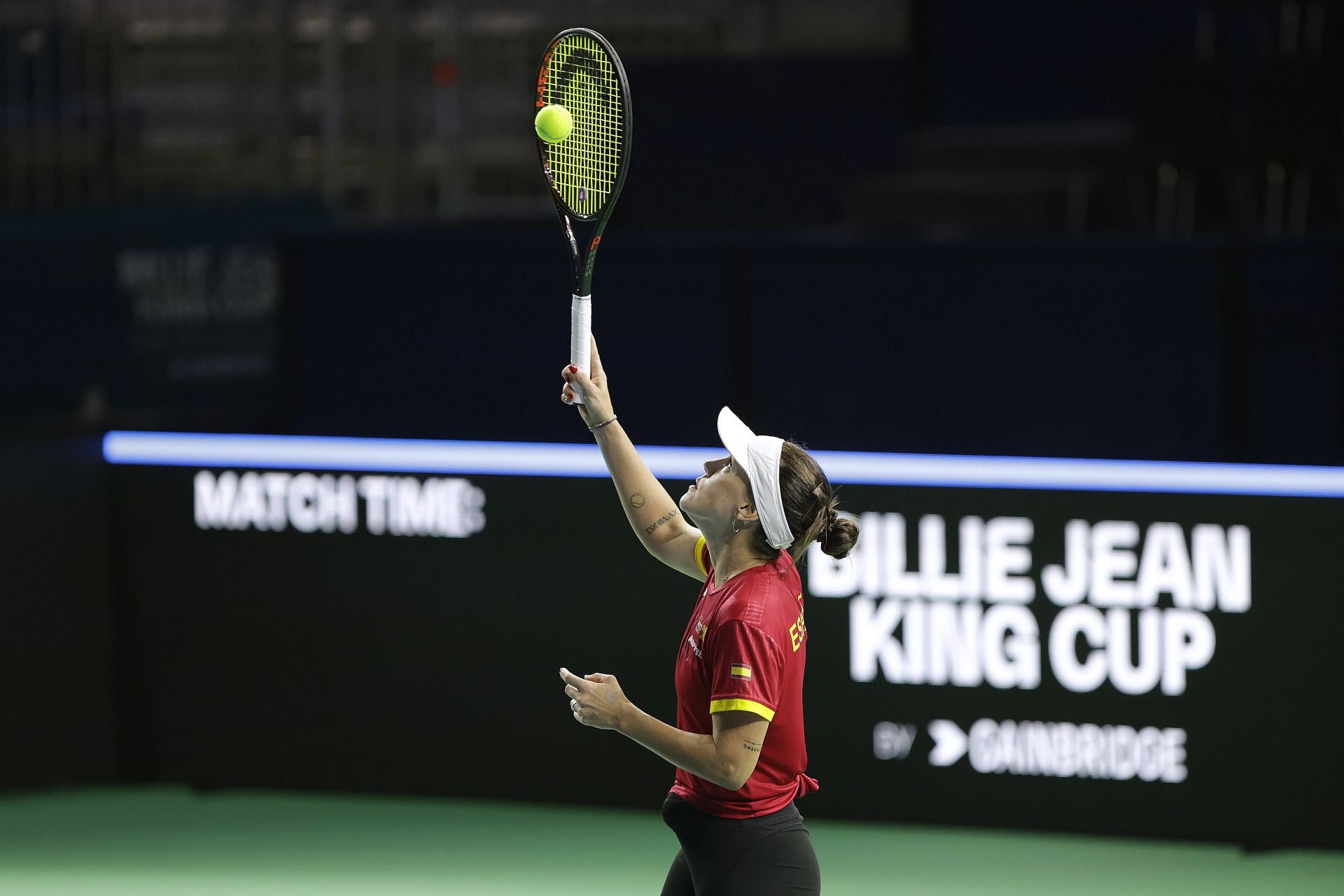 Las fotos de cómo queda la pista de tenis y el montaje para la Billie Jean King en Málaga
