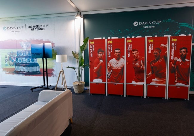 El área de hospitalidad del equipo español en esta edición de la Copa Davis.