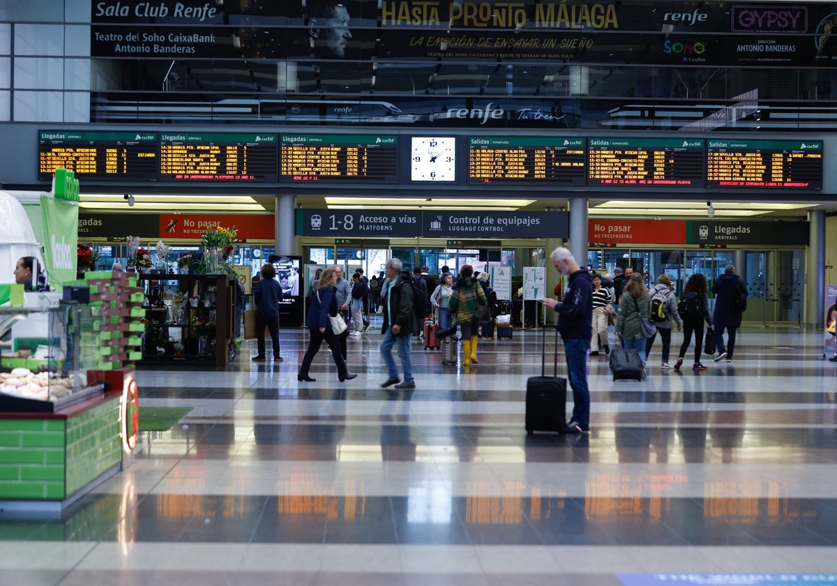 Estación María Zambrano de la capital, esta mañana.