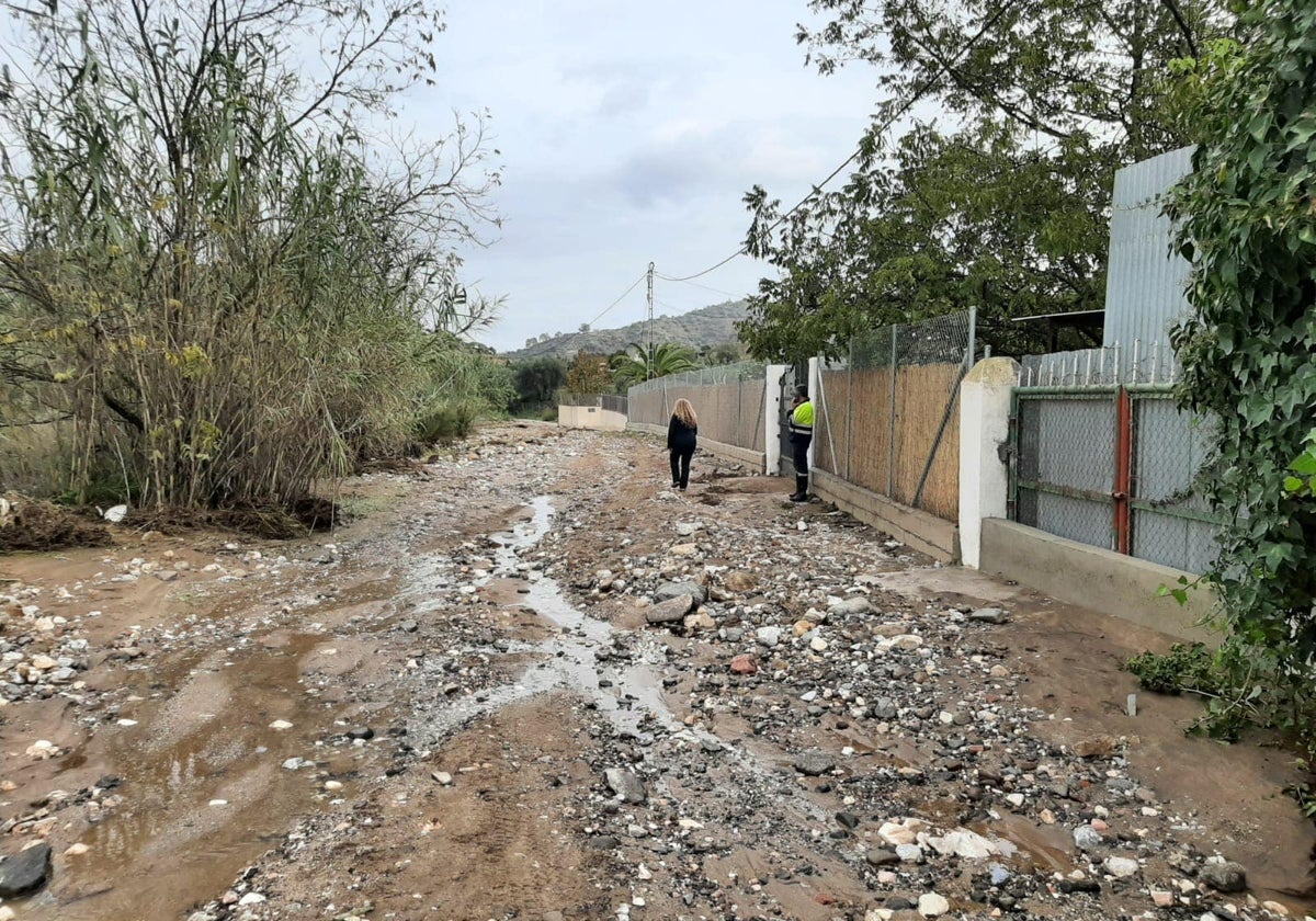 Una de las zonas afectadas por el temporal en Monda.