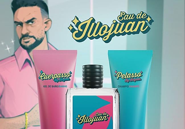La colonia viene en un pack con un champú y un gel de baño.