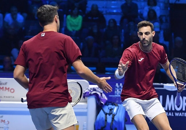 Marcel Granollers (derecha), en Turín esta semana.