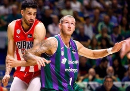 Osetkowski, en el estreno liguero ante el Básquet Girona en el Carpena.