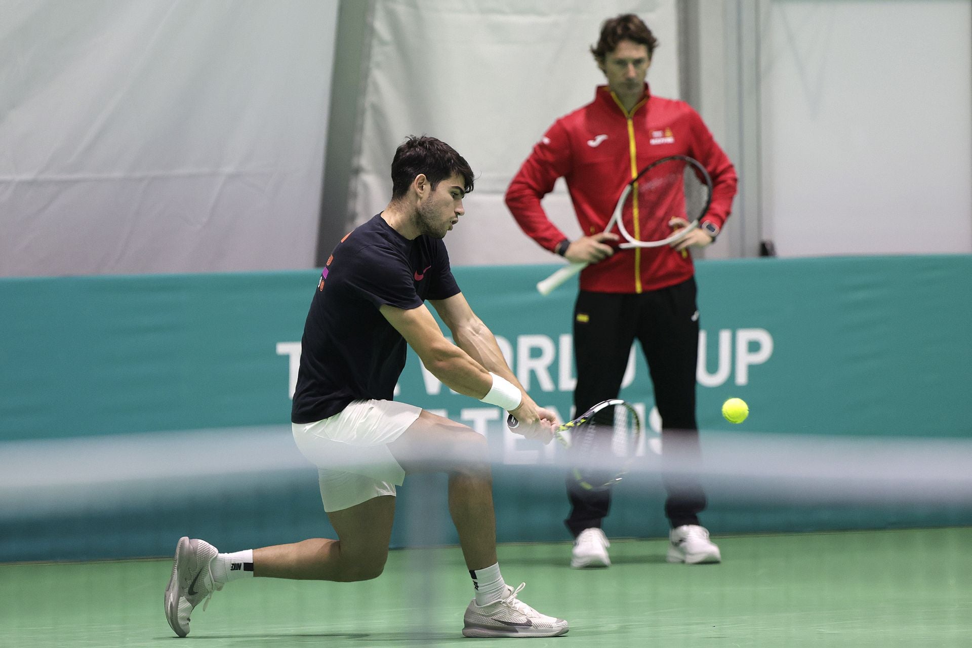 Nadal y Alcaraz, juntos en Málaga: España ya se entrena al completo para la Davis