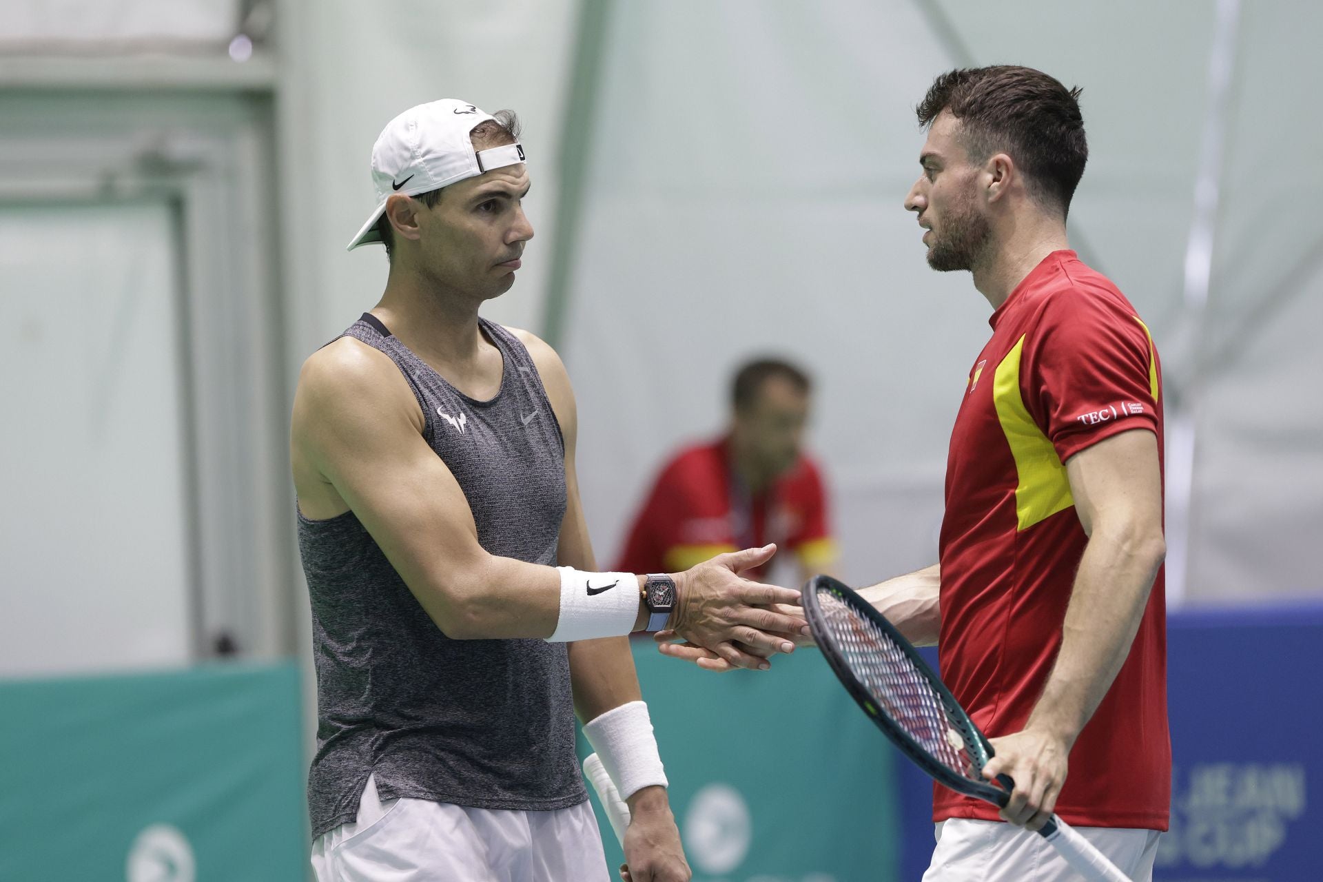 Nadal y Alcaraz, juntos en Málaga: España ya se entrena al completo para la Davis