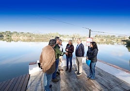 La alcaldesa, Ángeles Muñoz, ayer en Las Medranas.