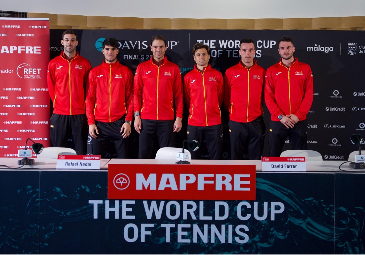 Granollers, Alcaraz, Nadal, Ferrer, Bautista y Martínez, en el Higuerón Resort.