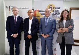 Organizadores del festival, en la presentación de la programación de la Semana de Cine Alemán, este martes.