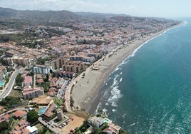 Vista aérea del litoral de Rincón de la Victoria.