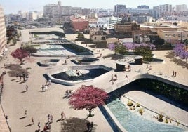 Recreación de los 'puentes-plaza' proyectados en la zona de Santo Domingo.