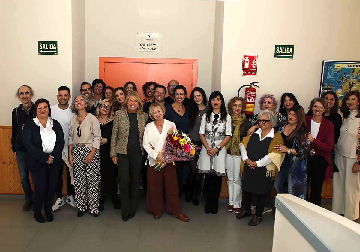 La alcaldesa, Ángeles Muñoz, en el homenaje a Miren Alberdi.