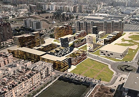 Recreación del proyecto de la bautizada como Manzana Verde.