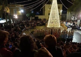 Alumbrado en el municipio de Coín, el fin de semana anterior.