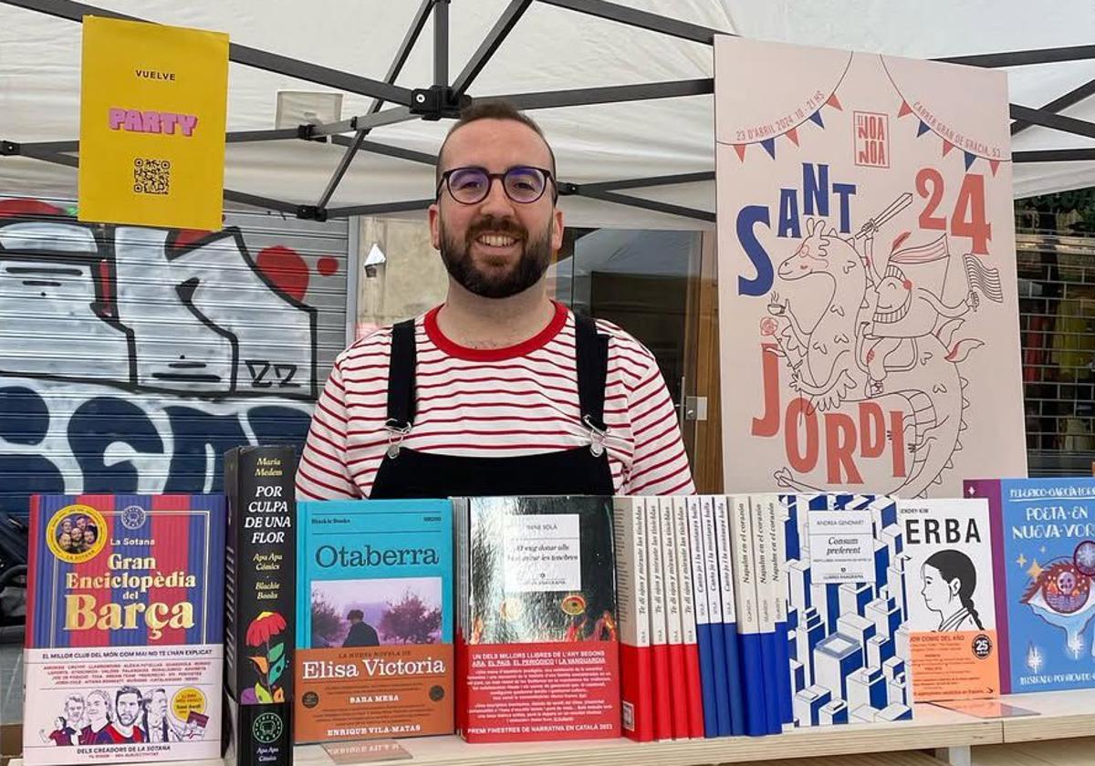 Carlos Valdivia, durante el pasado día de Sant Jordi.