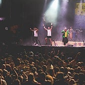 Uno de los conciertos recientes de Eskorzo, una de las bandas participantes en el evento solidario de UGT.