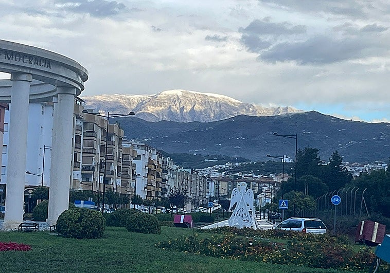 Nieve en La Maroma, en la alta Axarquía.