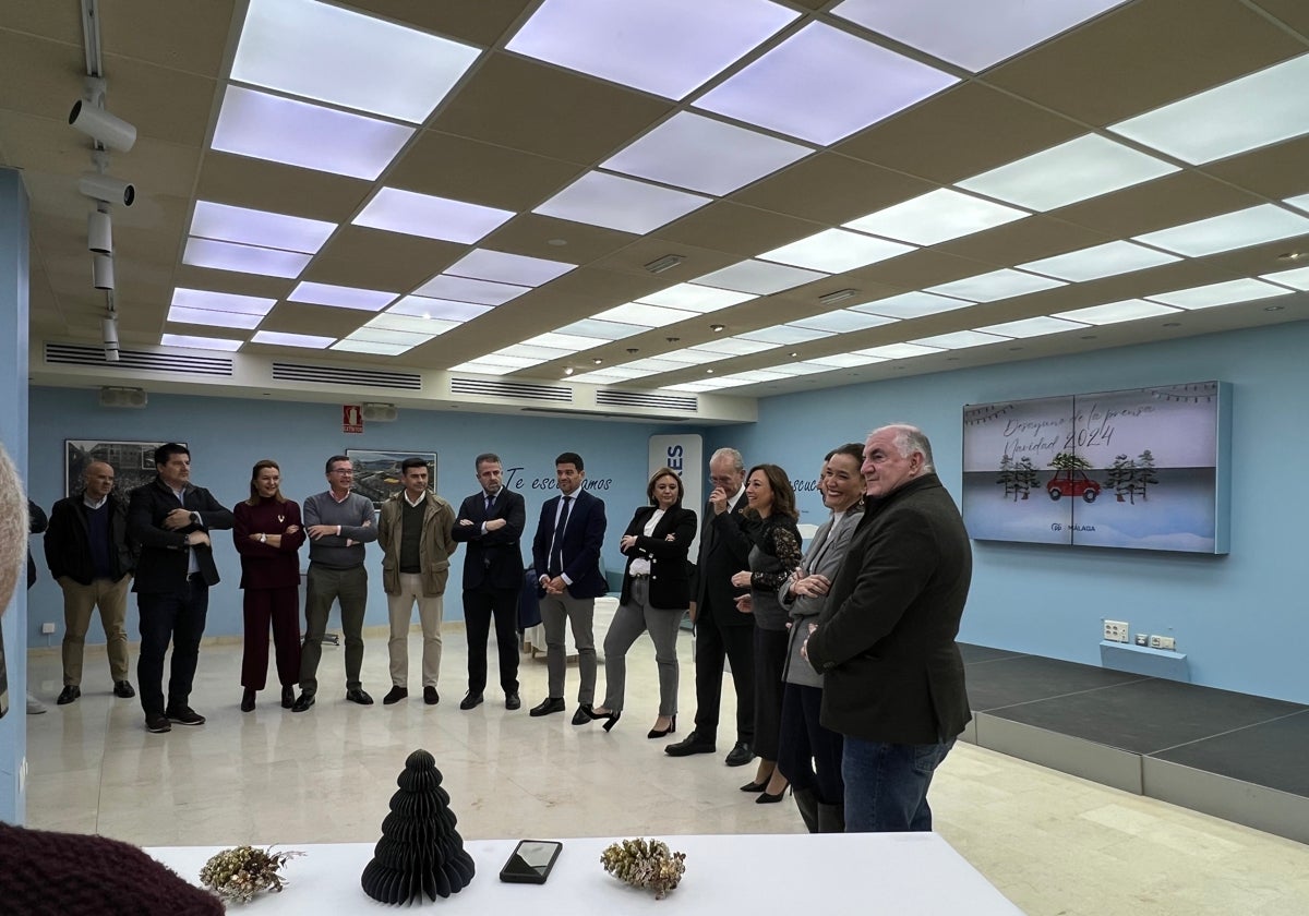 Navarro y dirigentes del PP esta mañana en el desayuno de Navidad con la prensa.