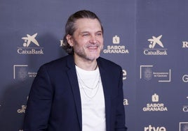 El actor Salva Reina, este miércoles, en la Academia de Cine, tras conocer su nominación.