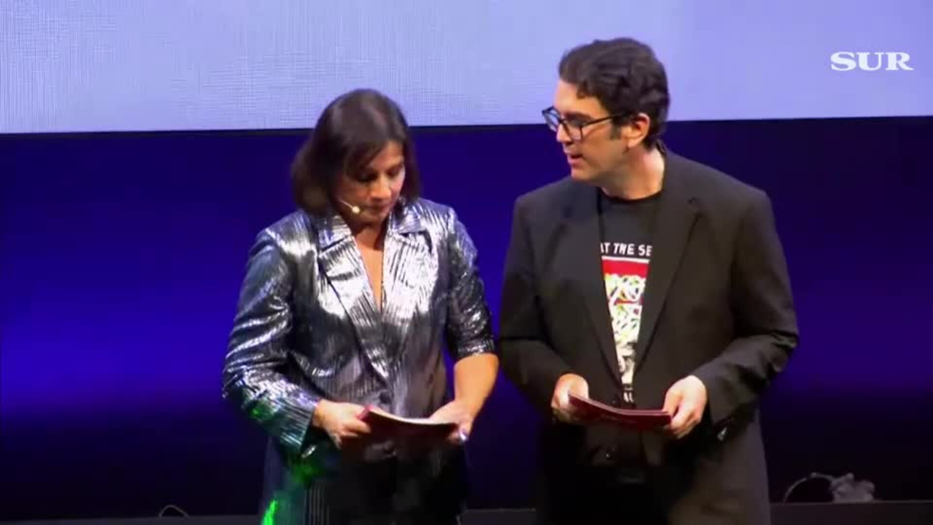 Jorge, Iván y Ana Borrego, fundadores de Bilba, recogen el galardón de Empresa en los Premios SUR Malagueños 2024