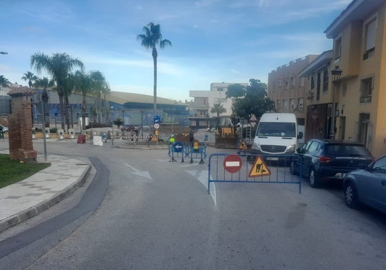 La calle Amapola, afectada por las obras.