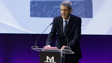 José Manuel Domínguez, presidente de Fundación Unicaja, durante su discurso de agradecimiento por el premio.