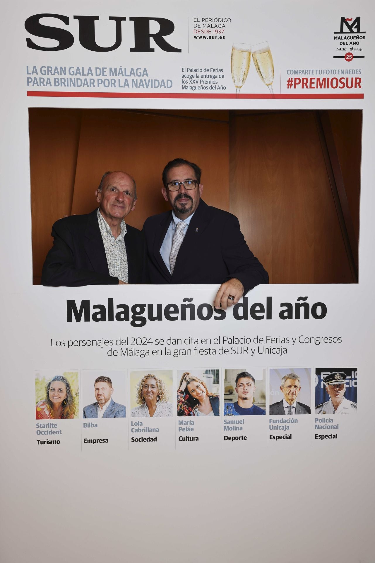 Las portadas de los invitados a los Premios Malagueños del Año 2024