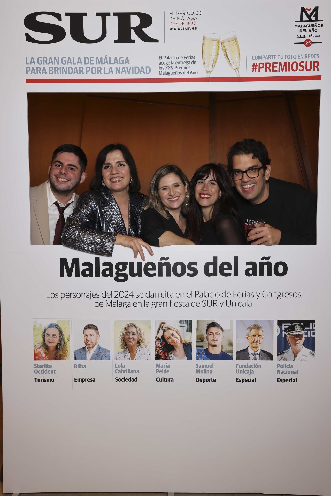 Las portadas de los invitados a los Premios Malagueños del Año 2024