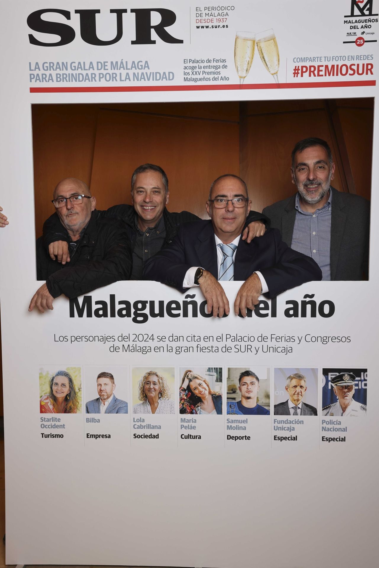 Las portadas de los invitados a los Premios Malagueños del Año 2024