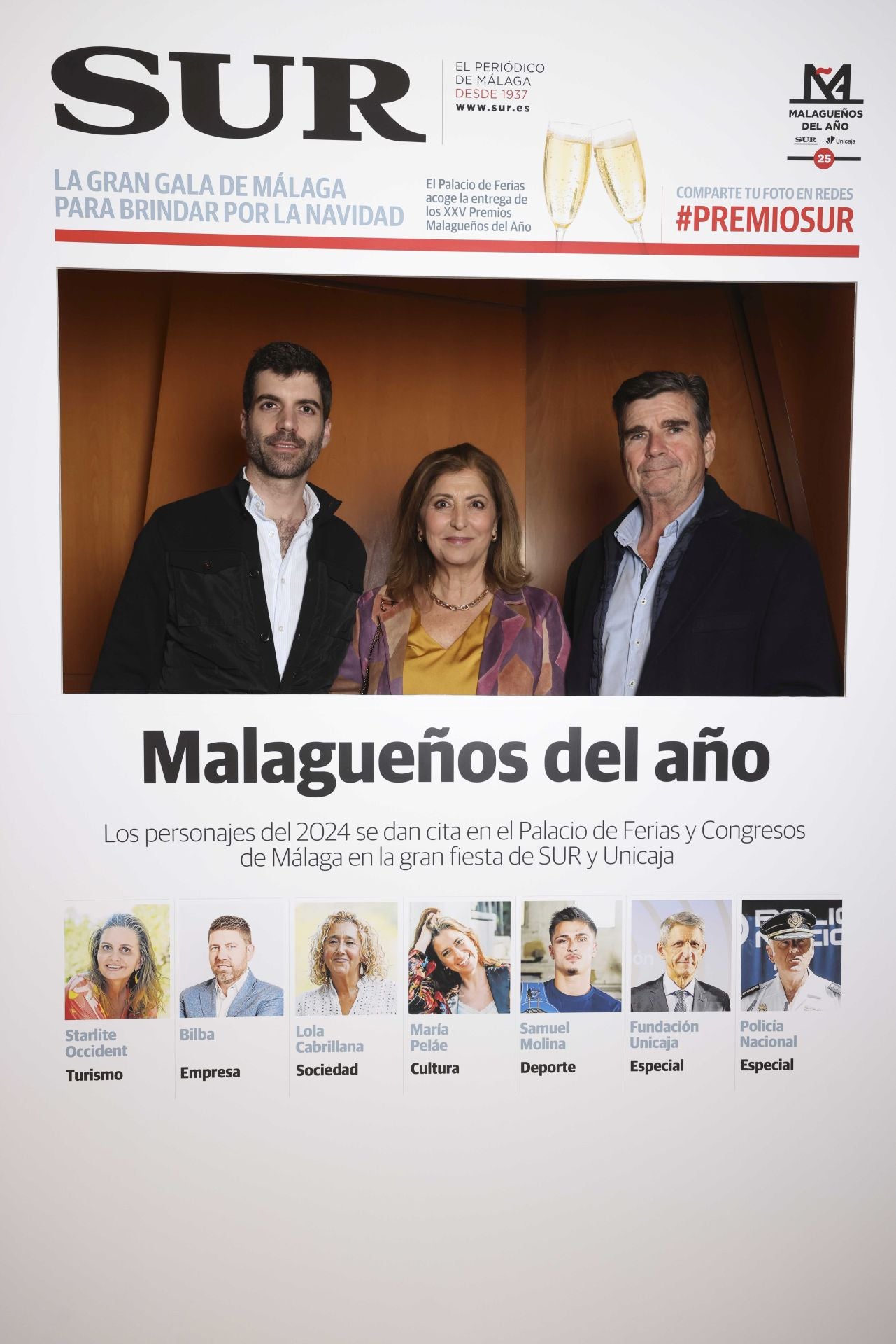 Las portadas de los invitados a los Premios Malagueños del Año 2024