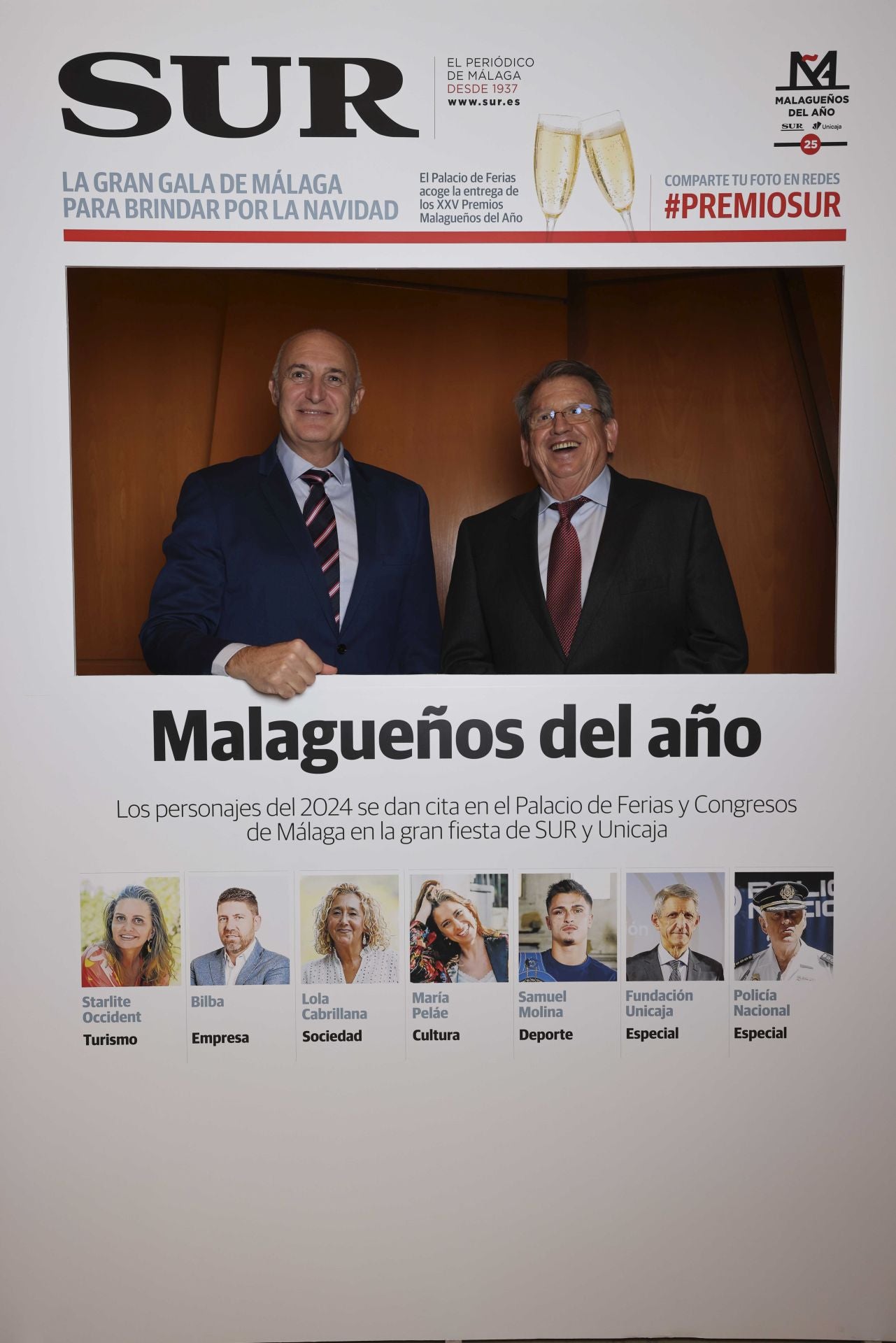 Las portadas de los invitados a los Premios Malagueños del Año 2024