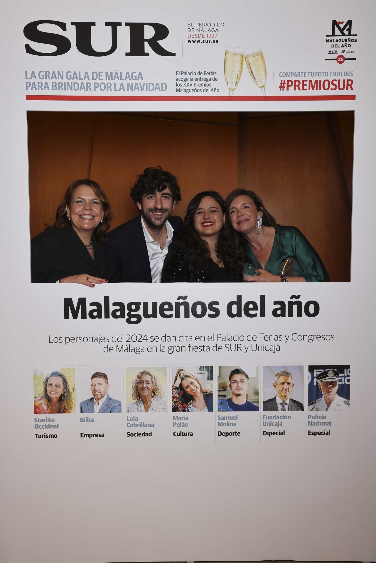 Las portadas de los invitados a los Premios Malagueños del Año 2024