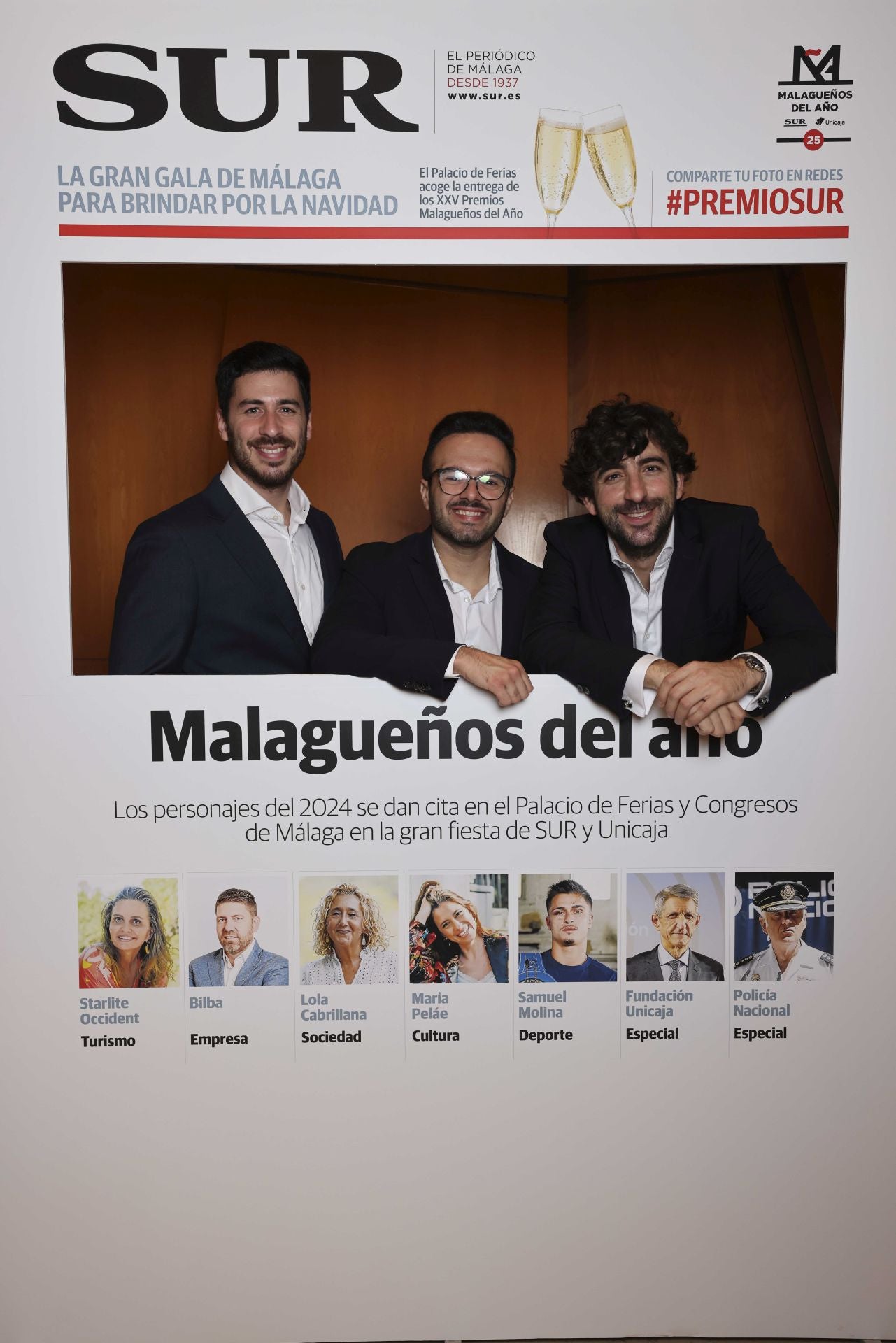 Las portadas de los invitados a los Premios Malagueños del Año 2024