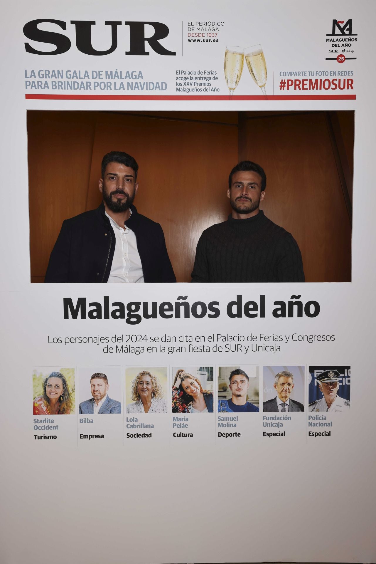 Las portadas de los invitados a los Premios Malagueños del Año 2024