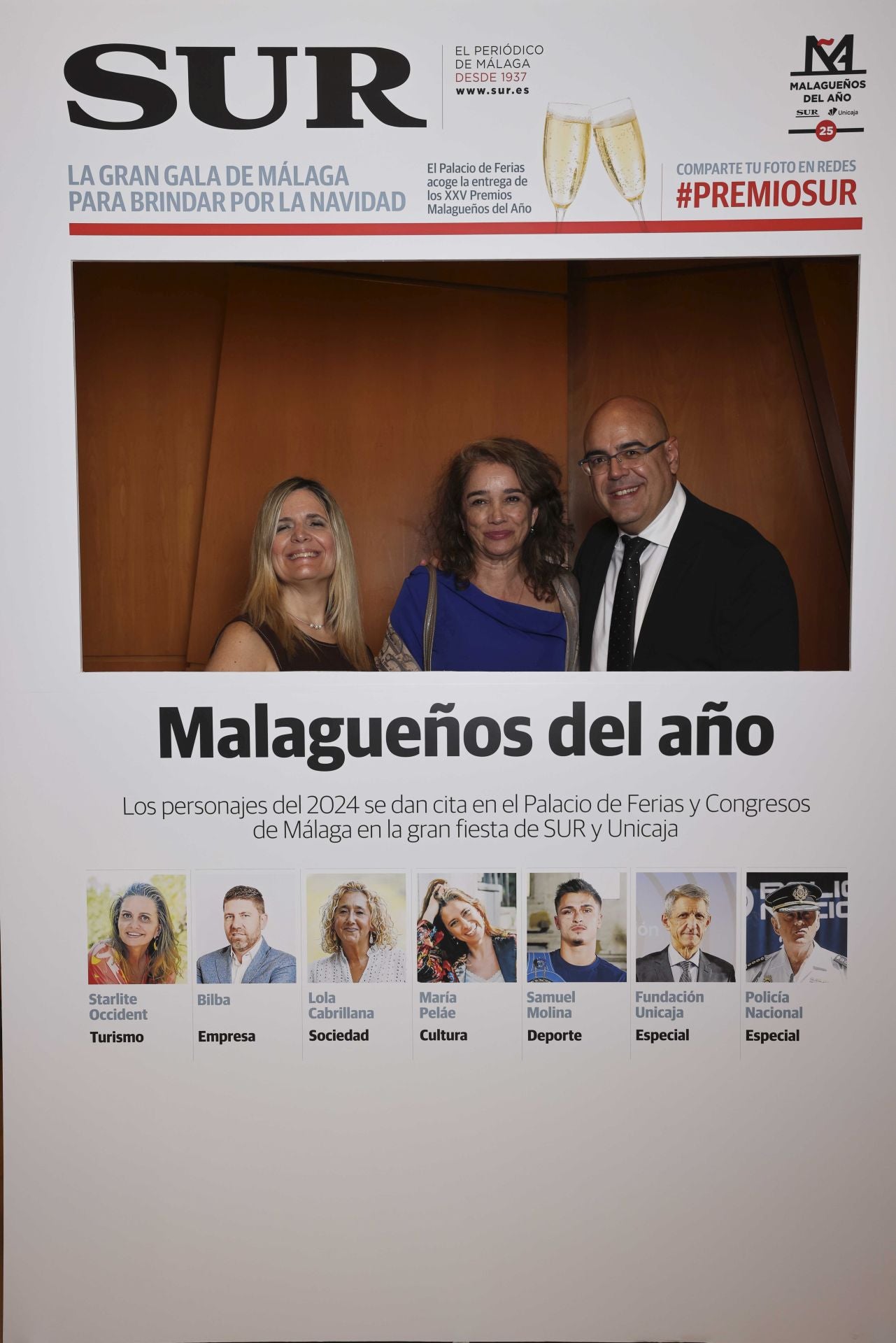 Las portadas de los invitados a los Premios Malagueños del Año 2024
