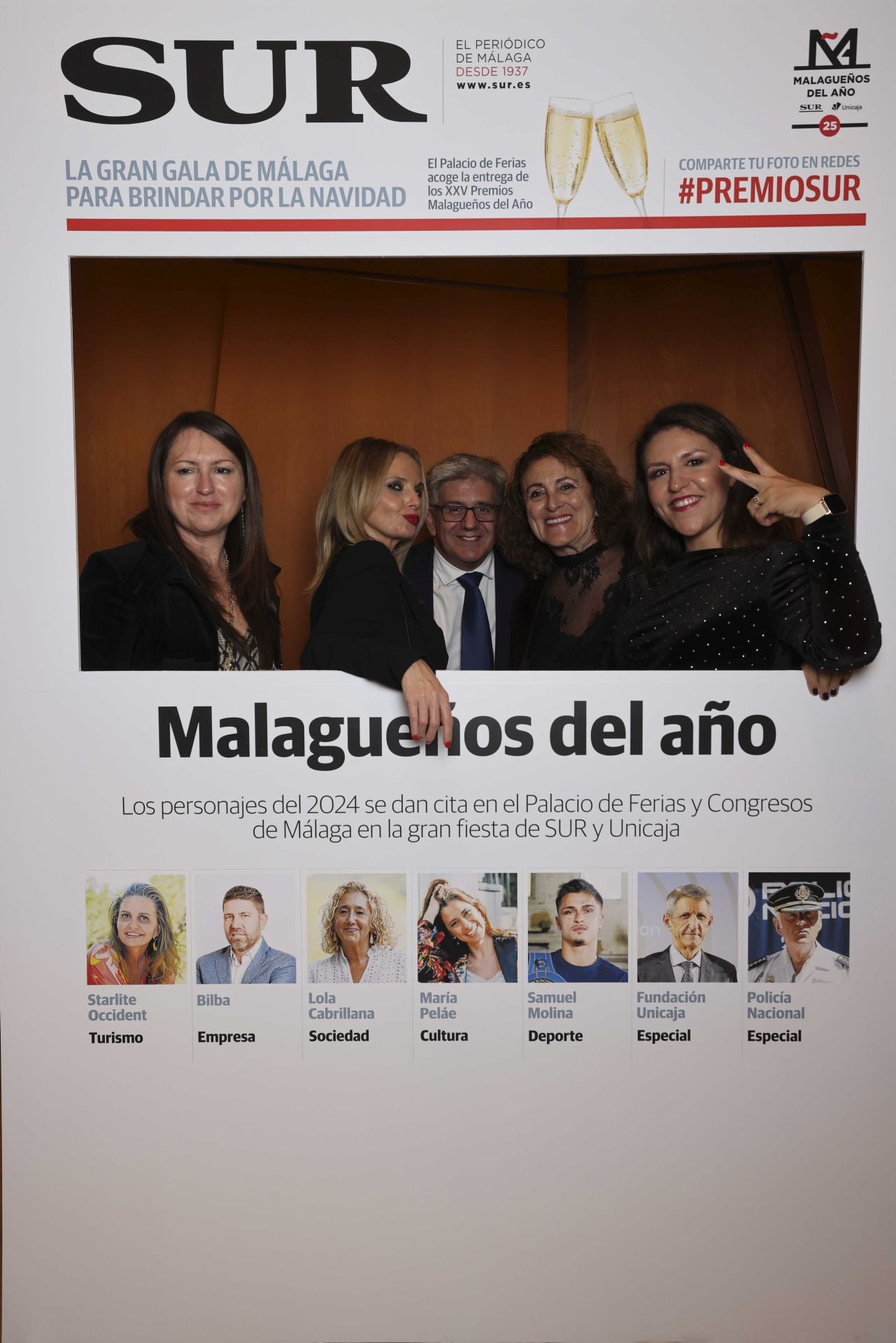 Las portadas de los invitados a los Premios Malagueños del Año 2024