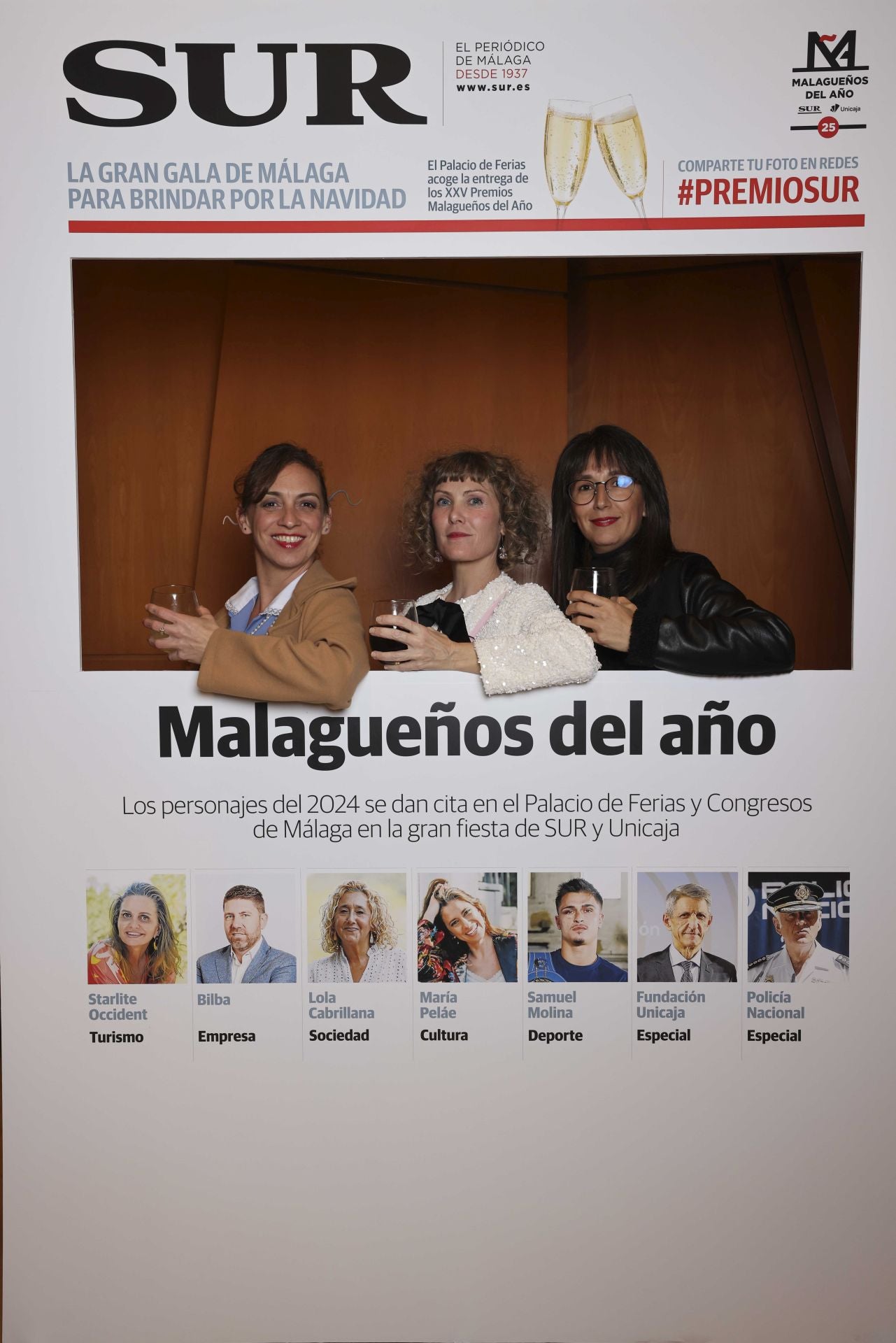Las portadas de los invitados a los Premios Malagueños del Año 2024