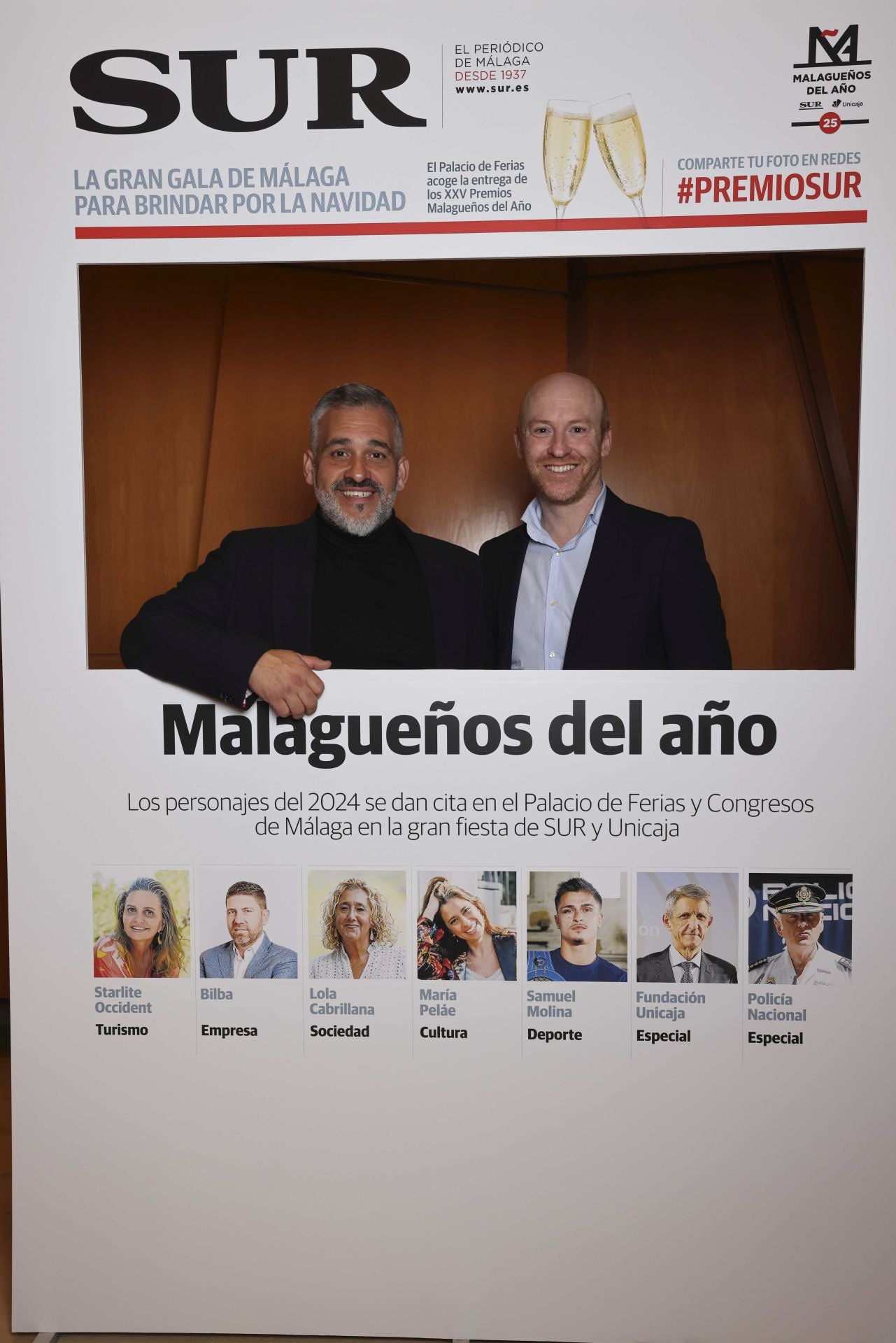 Las portadas de los invitados a los Premios Malagueños del Año 2024