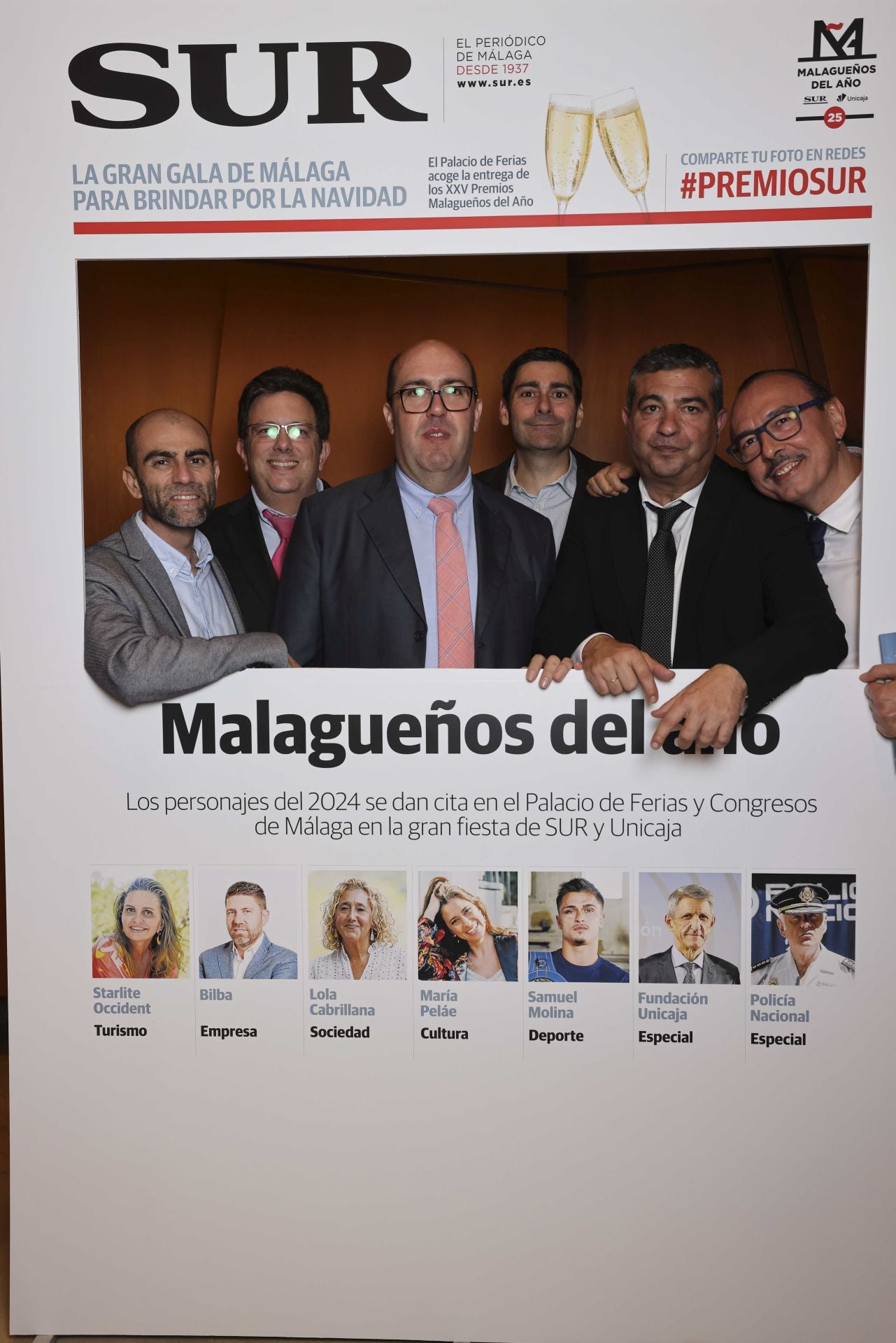 Las portadas de los invitados a los Premios Malagueños del Año 2024
