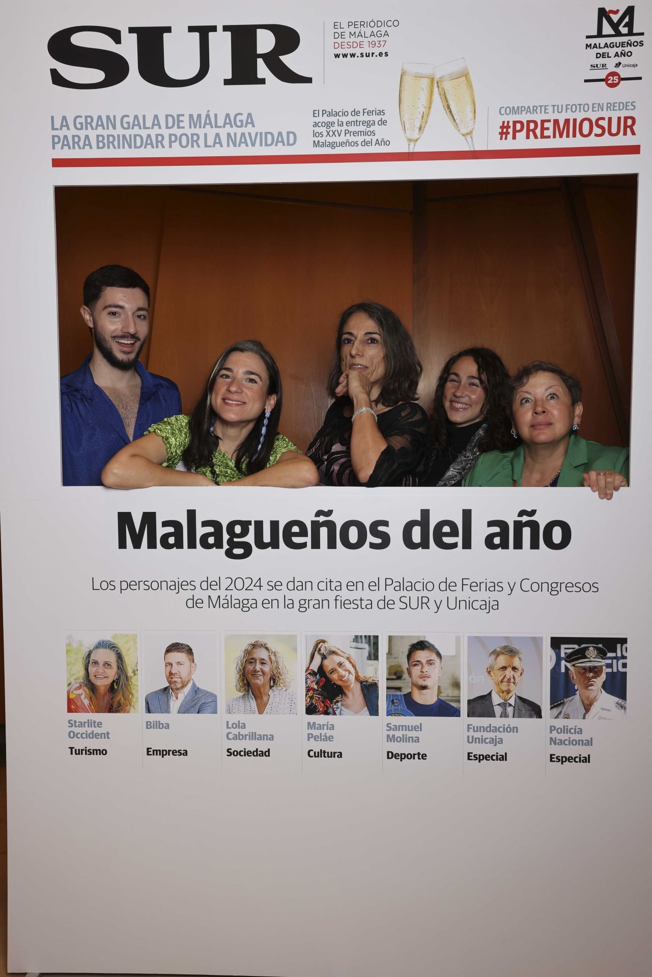 Las portadas de los invitados a los Premios Malagueños del Año 2024