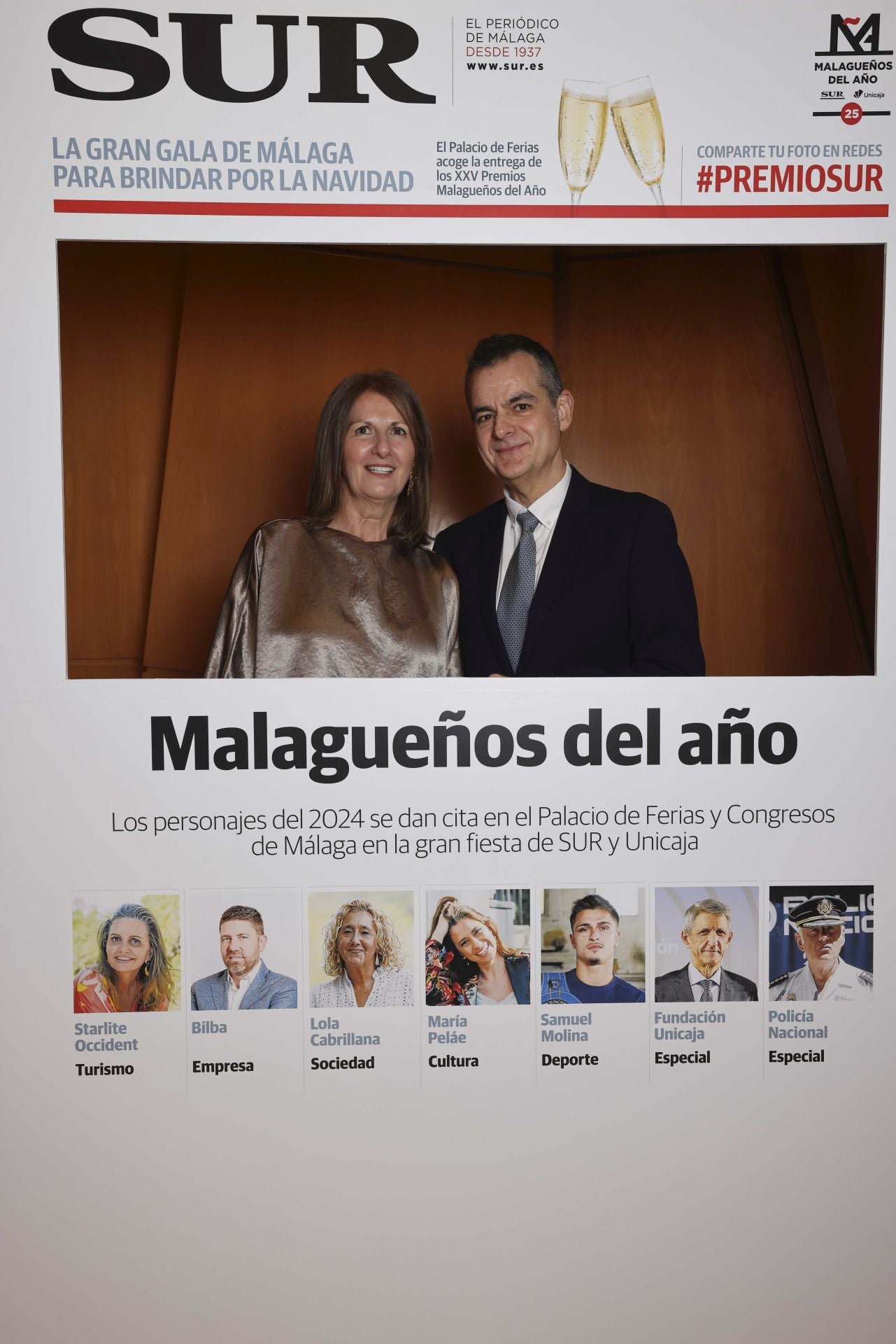 Las portadas de los invitados a los Premios Malagueños del Año 2024